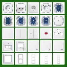 Busch Jäger Balance Si -914 Steckdose Schalter Wippe Rahmen alpinweiß wählbar
