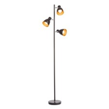 Stehleuchte Retro Stehlampe Standleuchte Design Metall schwarz gold Wohnzimmer