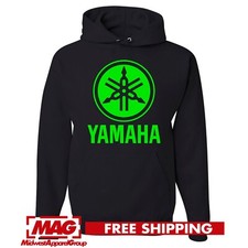 YAMAHA BLACK HOODIE GREEN