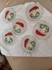 Untersetzer Glas Handbemalt Fliegenpilz