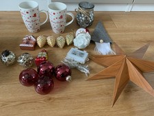 Weihnachtsdeko Sammlung Konvolut Kugeln Tassen Windlicht Christbaumschmuck 19 St