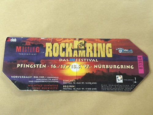 Rock ring ticket 05 1997 - am,