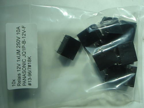 10x relais 12v - 10x, 10a