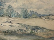 ANTIKES AQUARELL LANDSCHAFT