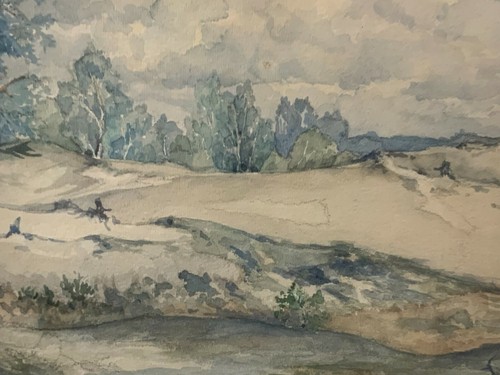 Antikes aquarell landschaft - antikes,