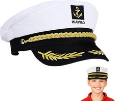 Kapitänsmütze Herren, Matrosenmütze, Kapitänsmütze Kinder, Matrosenhut, Weisse K