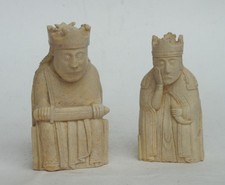 Schachfigur König und Königin aus dem Lewis Chessmen-Schachspiel
