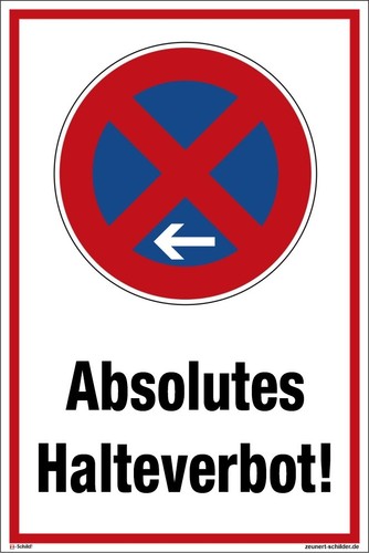 Absolutes halteverbot - absolutes,