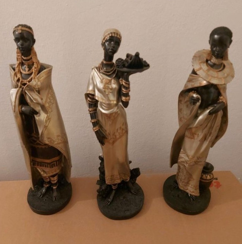 3er set afrikanische figuren - set,