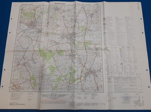 Topographische karte l2124 - topographische, bw