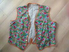 DDR Herren Faschingskostüm Weste bunt mit Goldknöpfen