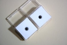 Edelsteine24 Schwarze Naturdiamanten Rosenschliff Paar 0,60ct 0,52ct 5,2mm D-380