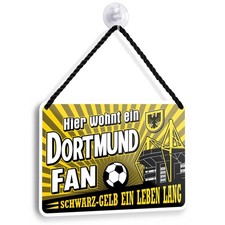 Blechschild Dortmund Fan Fußball 18x12cm Fanartikel Supporter Ultras Geschenk