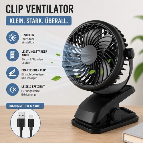 Mini ventilator akku mit - akku, clip