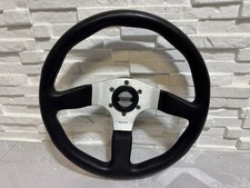 Momo Leder Sportlenkrad Net 350mm schwarz silber steering Pischel Bolero