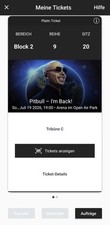 Pitbull 2x Konzert Platin-Tickets - I'm Back! Tour - 19.07.2026 Düsseldorf