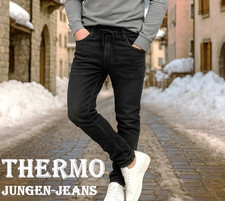 THERMO Jungen-Jeans-Denim-Jogger-Style-Kinder StretchHose~Gr.8-16~Neu~7362Nero29