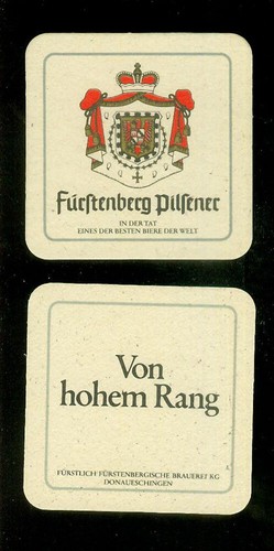 Bierdeckel fürstenberg - fürstenberg, (12)