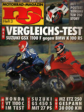 Zeitschrift MO Motorrad #3 von 1988 Honda VT Suzuki GS MZ ETZ 250 Gespann