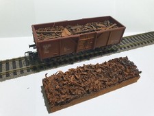 H0 Ladegut Eisen Schrottladung rostig,für 2achs. off. Güterwag. Märklin