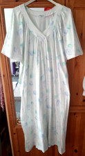 N'EU * Schiesser * Nachthemd * 46 * Baumwolle * weiß-pastell-blau-grün * Neu **