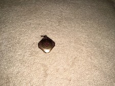 Jugendstil Medallion / Anhänger mit Rubinsplitter