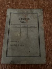 Schießbuch Pistole 1938/39