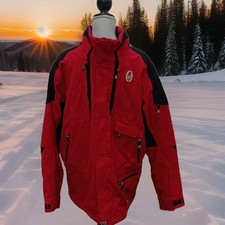 Hochwertige Spyder Skijacke Snowboard HerrenWinterjacke RotSchwarz Gr.L Qualität