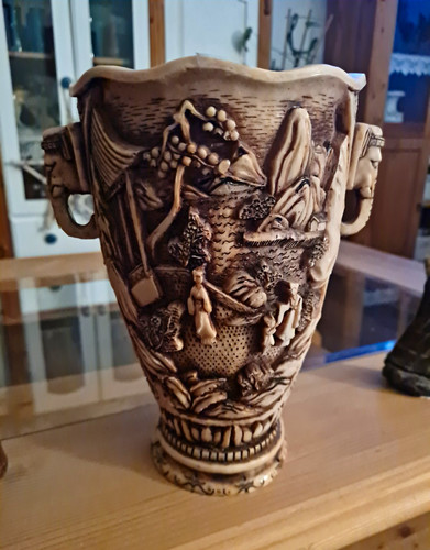 Keramikvase handbemalt