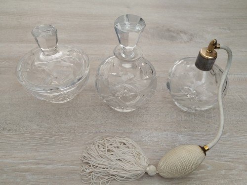 Kristallglas parfumflakon - 3x,