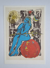 Elvira Bach Druckgrafik auf fester Halbpappe - 1993 - 750er Auflage 21 x 15 cm