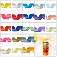 10/25 Meter doppelseitiges Gesicht Satinband 6mm Breite Basteln Hochzeit Karten basteln