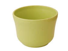 kleiner Blumentopf Außendurchmesser 13,8 cm / Höhe ca. 10 cm Keramik hellgrün