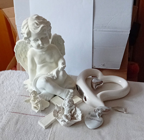 Engel dekofigur set - dekofigur, keramik