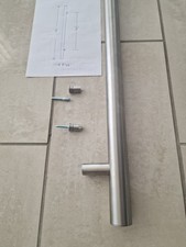 Stoßgriff Edelstahl rund Türgriff Stangengriff Haustür Griff 900mm  42mm gerade
