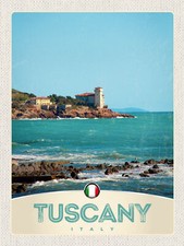 Holzschild 30x40 Toskana Italien Meer Strand Haus  Wand Deko Cafe Sammler Gesche