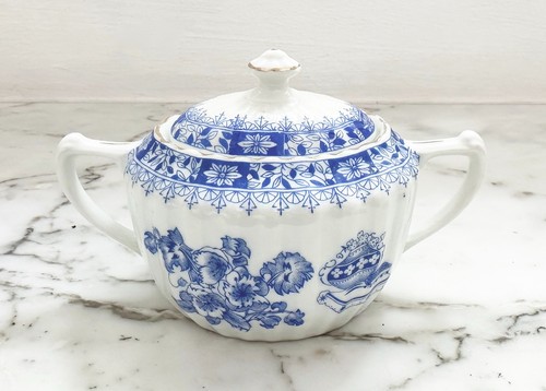 Vintage china blau zuckerdose - vintage,