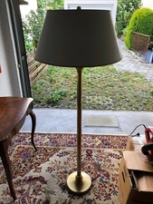 Original antike Stehlampe Massiv Messing Marke OMI, schwenkbarer Schirm, 60/70er