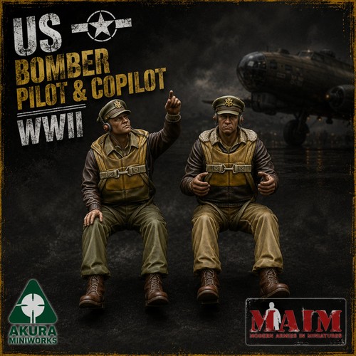 Bomber pilot copilot wwii - us,