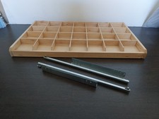 1x IKEA Pax KOMPLEMENT flache Schublade/ Ausziehboden mit Unterteilung (Birke)