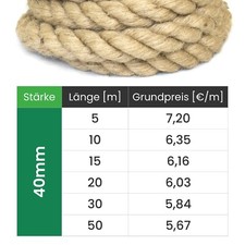 JUTESEIL 6 - 60mm Dickes Tau