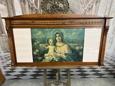 NEO RENAISSANCE RAHMEN FÜR SPIEGEL ANTIK 19-TES JHDT ITALIEN NUSSBAUM 138x75cm