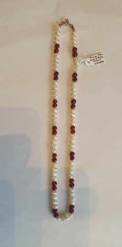 Perlen kette mit - perlen, granat