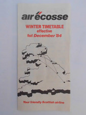 SYSTEM TIMETABLE AIR ECOSSE