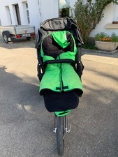 KINDERWAGEN TFK Jogger III schwarz Luftreifen mit Fusssack und Skateboard