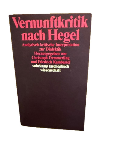 Vernunftkritik nach hegel hg - hegel, (hg