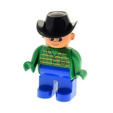 1x Lego Duplo Figur Mann blau