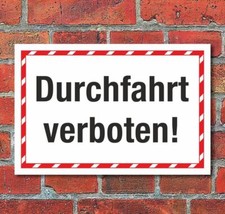 Schild Durchfahrt verboten