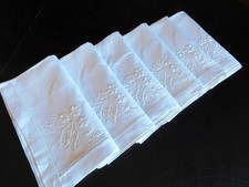 ANTIK LEINEN SERVIETTEN WEISS