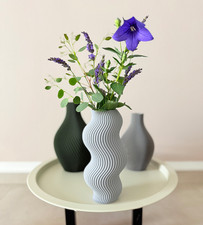 3D Spiral Vase Wavy / 23 cm /